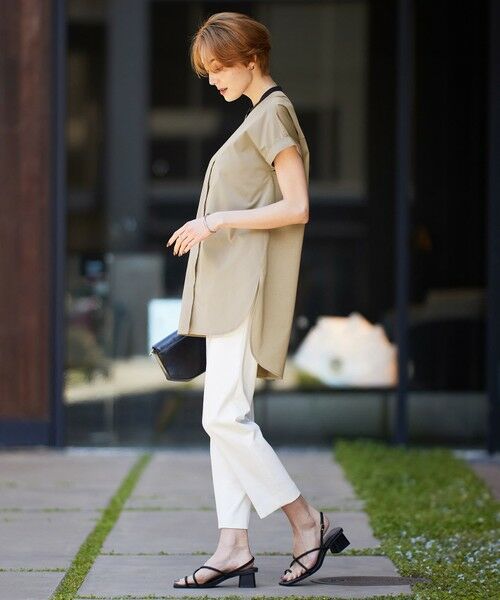 L size ONWARD(大きいサイズ) / エルサイズオンワード カットソー | 【洗える】 タイプライタージャージーコンビ カットソー | 詳細15