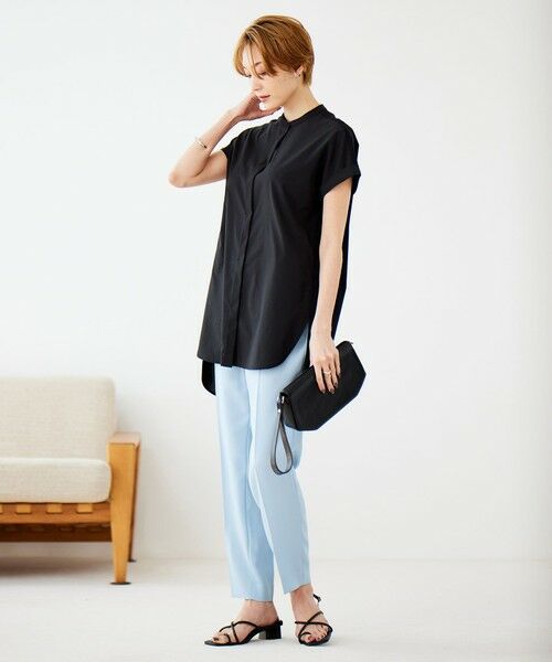 L size ONWARD(大きいサイズ) / エルサイズオンワード カットソー | 【洗える】 タイプライタージャージーコンビ カットソー | 詳細18