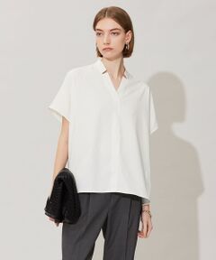 L size ONWARD(大きいサイズ) / エルサイズオンワード カットソー | 【洗える】 タイプライタージャージーコンビ プルオーバー