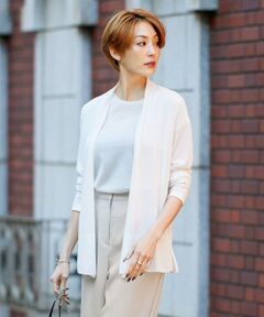 L size ONWARD(大きいサイズ) / エルサイズオンワード カーディガン・ボレロ | 【接触冷感・洗える】PINION ショートカーディガン
