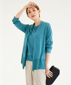 L size ONWARD(大きいサイズ) / エルサイズオンワード カーディガン・ボレロ | 【接触冷感・洗える】PINION ショートカーディガン