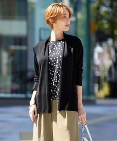 L size ONWARD(大きいサイズ) / エルサイズオンワード カーディガン・ボレロ | 【接触冷感・洗える】PINION ショートカーディガン