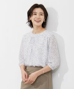 L size ONWARD(大きいサイズ) / エルサイズオンワード カットソー | SMALL FLOWER プリント カットソー