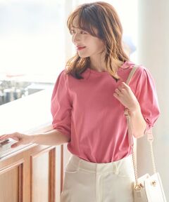 L size ONWARD(大きいサイズ) / エルサイズオンワード カットソー | 【UVケア】プレーティングジャージー タックスリーブ カットソー