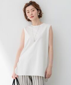 【CLASSY.6月号掲載/泉 里香さん着用】コットンベアジャージー ノースリーブ Tシャツ