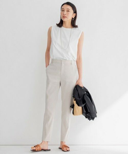 品揃え豊富で 新色追加/洗える】コットンベアジャージー ノースリーブ Tシャツ トップス