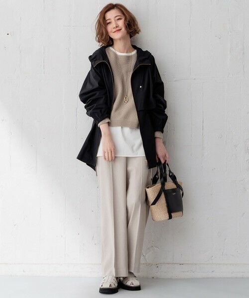 L size ONWARD(大きいサイズ) / エルサイズオンワード カットソー | 【新色追加/洗える】コットンベアジャージー ノースリーブ Tシャツ | 詳細27