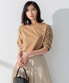 L size ONWARD(大きいサイズ) / エルサイズオンワード カットソー | 【洗える】タックディテールプルオーバー ギャザー カットソー