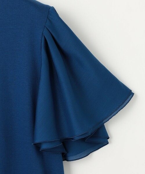 L size ONWARD(大きいサイズ) / エルサイズオンワード カットソー | 【WEB限定】フレアコンビジャージー 袖フリル カットソー | 詳細8