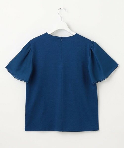 L size ONWARD(大きいサイズ) / エルサイズオンワード カットソー | 【WEB限定】フレアコンビジャージー 袖フリル カットソー | 詳細11