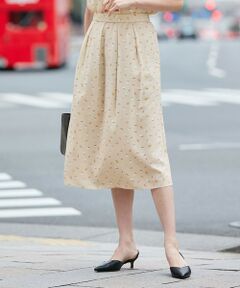 L size ONWARD(大きいサイズ) / エルサイズオンワード ミニ・ひざ丈スカート | 【洗える】ブラッシュドシャドープリント スカート