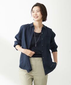 L size ONWARD(大きいサイズ) / エルサイズオンワード シャツ・ブラウス | 【洗える】リネン シャツ