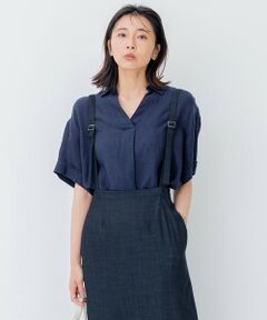 L size ONWARD(大きいサイズ) / エルサイズオンワード シャツ・ブラウス | 【洗える】LIBECO プルオーバーシャツ