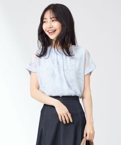 L size ONWARD(大きいサイズ) / エルサイズオンワード シャツ・ブラウス | シフォンかぶせ ブラウス