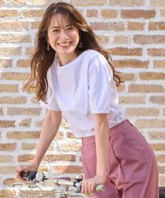 L size ONWARD(大きいサイズ) / エルサイズオンワード カットソー | 【汗ジミ防止・UVケア】アーモンドスリーブ カットソー