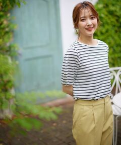 L size ONWARD(大きいサイズ) / エルサイズオンワード カットソー | 【汗ジミ防止・UVケア】アーモンドスリーブ カットソー