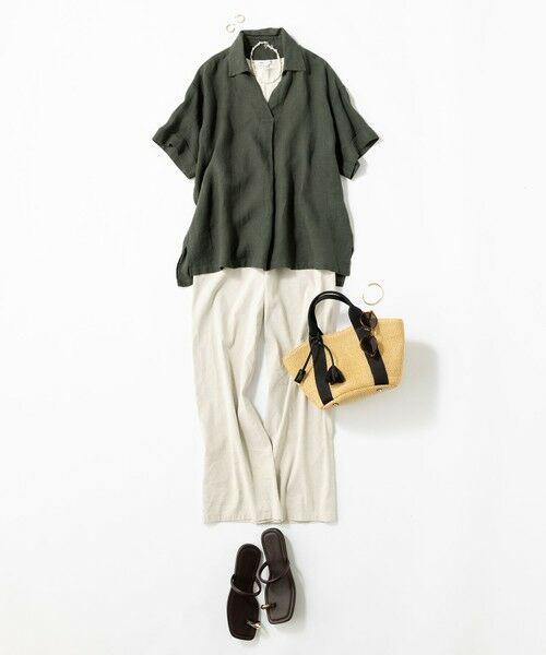 L size ONWARD(大きいサイズ) / エルサイズオンワード タンクトップ | オーガニック リブ タンクトップ | 詳細22