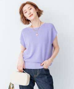 L size ONWARD(大きいサイズ) / エルサイズオンワード ニット・セーター | 【STORY7月号掲載/洗える】コットンアセテート バックボタン ニット