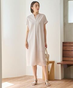 L size ONWARD(大きいサイズ) / エルサイズオンワード ロング・マキシ丈ワンピース | 【WEB限定・洗える】シャドウサッカー ワンピース