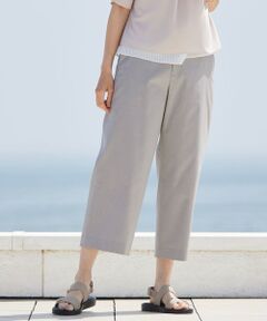 【WEB限定カラーあり・セットアップ対応・洗える・撥水・防汚】コットンFITTYシャーク ワイド アンクル パンツ