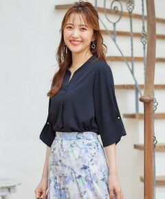 L size ONWARD(大きいサイズ) / エルサイズオンワード シャツ・ブラウス | 【洗える】カフリングポイント ブラウス