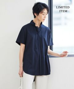 L size ONWARD(大きいサイズ) / エルサイズオンワード カットソー | 【WEB限定】ブラウスライクスムース スタンドカラーカットソー