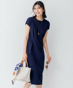 L size ONWARD(大きいサイズ) / エルサイズオンワード ミニ丈・ひざ丈ワンピース | 【洗える】アセテートミラノリブ ニットワンピース