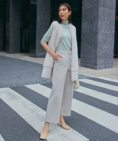 L size ONWARD(大きいサイズ) / エルサイズオンワード その他アウター | ECOPEL カーリーファーコンビ ジレ | 詳細3