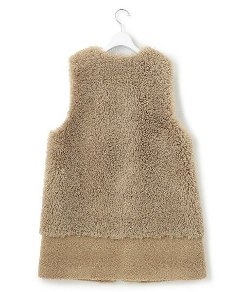 L size ONWARD(大きいサイズ) / エルサイズオンワード その他アウター | ECOPEL カーリーファーコンビ ジレ | 詳細15