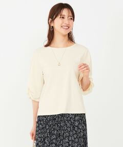 L size ONWARD(大きいサイズ) / エルサイズオンワード カットソー | 【接触冷感・UVカット】サカリバ袖ねじり プルオーバー