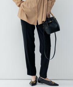 L size ONWARD(大きいサイズ) / エルサイズオンワード その他パンツ | 【洗える】ドライダブルサテン ドロスト パンツ