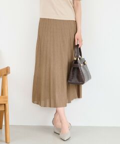 L size ONWARD(大きいサイズ) / エルサイズオンワード ミニ・ひざ丈スカート | 【セットアップ対応・洗える】ヴィスコースシアーニット スカート