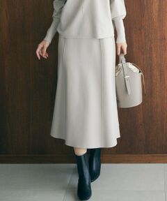 L size ONWARD(大きいサイズ) / エルサイズオンワード ミニ・ひざ丈スカート | 【洗える/セットアップ対応】ヴィスコースストレッチ フレア スカート