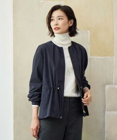 L size ONWARD(大きいサイズ) / エルサイズオンワード ブルゾン | 【洗える・撥水】Artirosa ノーカラー ブルゾン