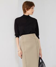 L size ONWARD(大きいサイズ) / エルサイズオンワード ニット・セーター | 【洗える】 ウールアセテートハイゲージ ハイネックプルオーバー