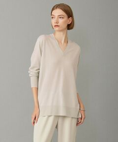 L size ONWARD(大きいサイズ) / エルサイズオンワード ニット・セーター | 【洗える】コンパクトウール Vネックプルオーバー