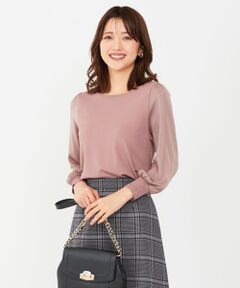 L size ONWARD(大きいサイズ) / エルサイズオンワード ニット・セーター | 【洗える】異素材コンビ ニット