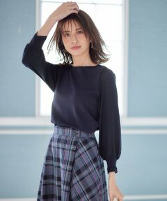 L size ONWARD(大きいサイズ) / エルサイズオンワード ニット・セーター | 【洗える】異素材コンビ ニット