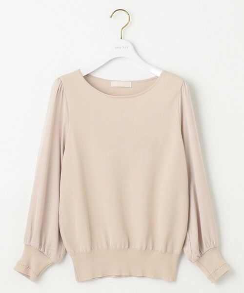 L size ONWARD(大きいサイズ) / エルサイズオンワード ニット・セーター | 【洗える】異素材コンビ ニット | 詳細3