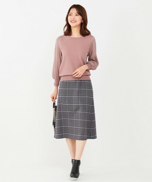 L size ONWARD(大きいサイズ) / エルサイズオンワード ニット・セーター | 【洗える】異素材コンビ ニット | 詳細4