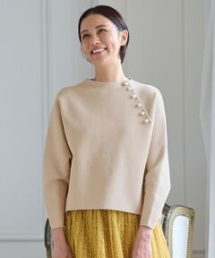 L size ONWARD(大きいサイズ) / エルサイズオンワード ニット・セーター | ポリエステルホールガーメントラグランボタン ニット