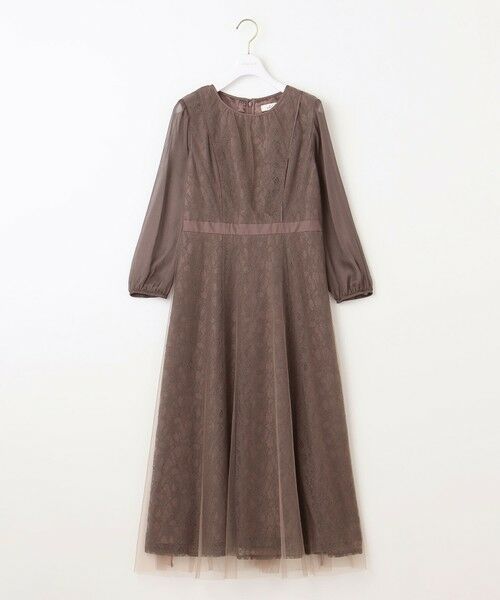 L size ONWARD(大きいサイズ) / エルサイズオンワード ドレス | 【Lily calin】シアーレースクラシック ドレス | 詳細4