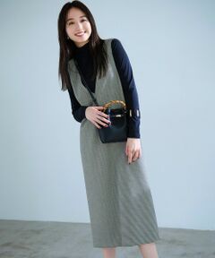 L size ONWARD(大きいサイズ) / エルサイズオンワード ロング・マキシ丈ワンピース | ガンクラブチェックストレッチ ワンピース