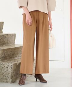 L size ONWARD(大きいサイズ) / エルサイズオンワード その他パンツ | 【洗える】ビエラストレッチワイド パンツ