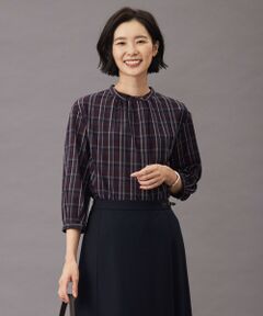 L size ONWARD(大きいサイズ) / エルサイズオンワード カットソー | TW ストライプ＆チェック カットソー