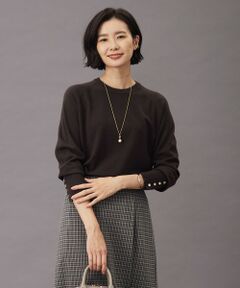 L size ONWARD(大きいサイズ) / エルサイズオンワード ニット・セーター | 【洗える】SEMI WORSTED WOOL クルーネック ニット