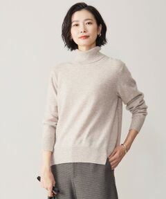 【洗える】CASHMERE BLEND タートルネック ニット