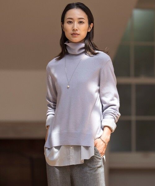 セール】 【洗える】CASHMERE BLEND タートルネック ニット （ニット ...