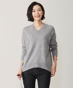 【洗える】CASHMERE BLEND Vネック ニット