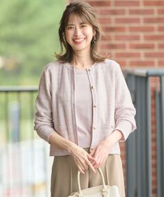 L size ONWARD(大きいサイズ) / エルサイズオンワード その他トップス | 【2SET】ツイード アンサンブル